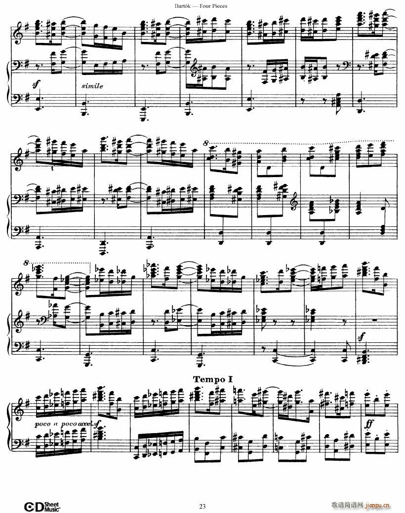 Bartok DD 71 Four Piano Pieces23