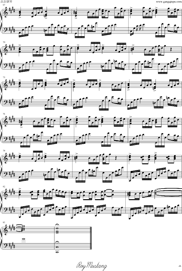 [�R音Lin]反氯化苯（�纷锵迪疵�歌）-钢琴谱(钢琴曲)-初音未来4