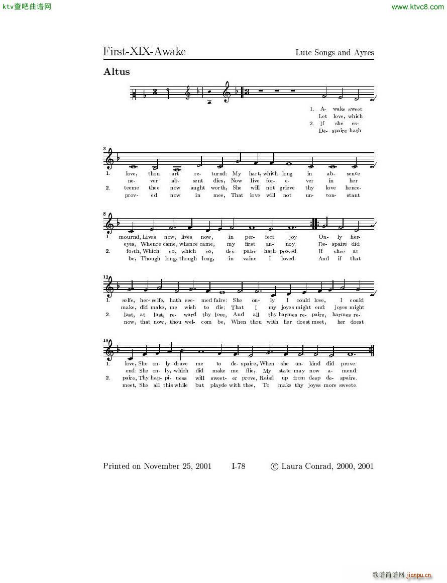 Dowland Lute Music 二34