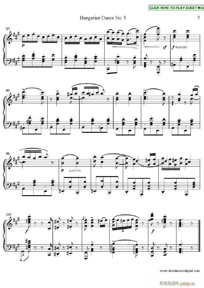 Hungarian Dance no.5_Johannes Brahms5