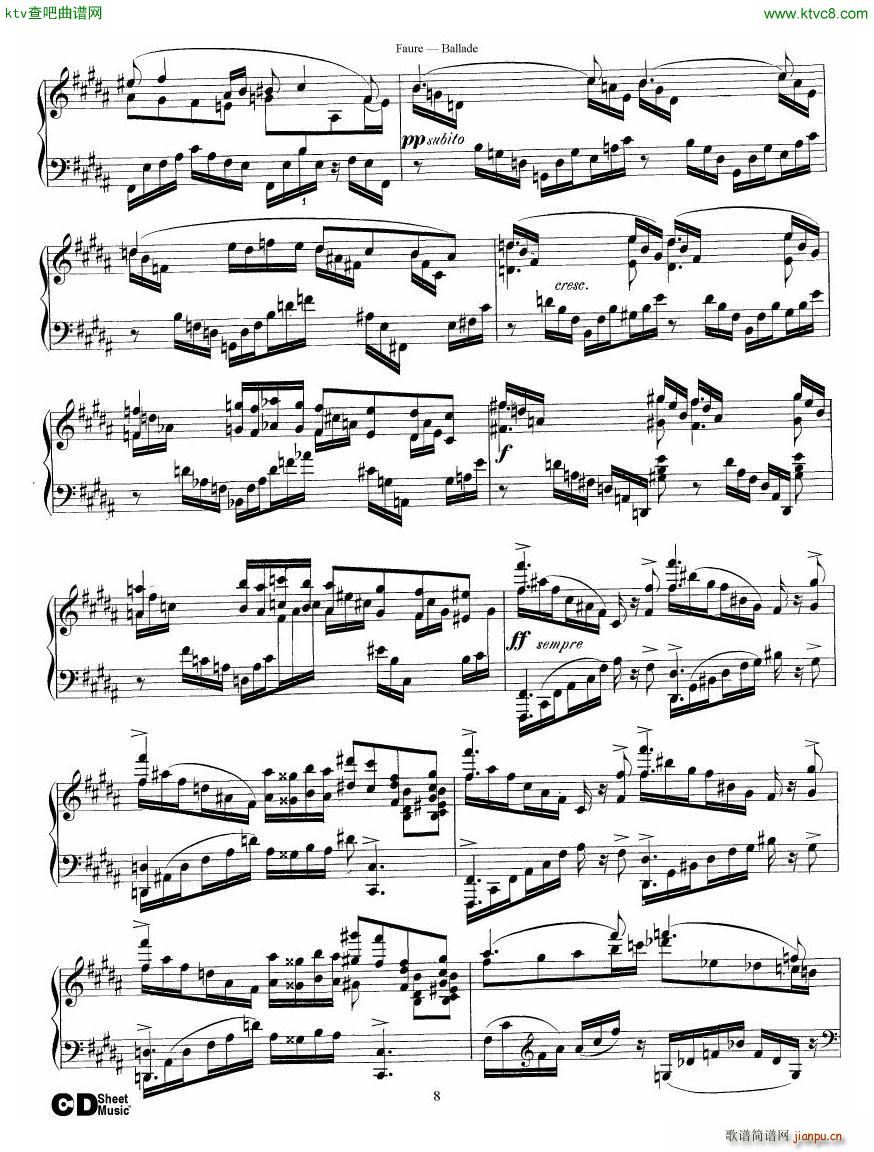 Faure Ballade Op 198