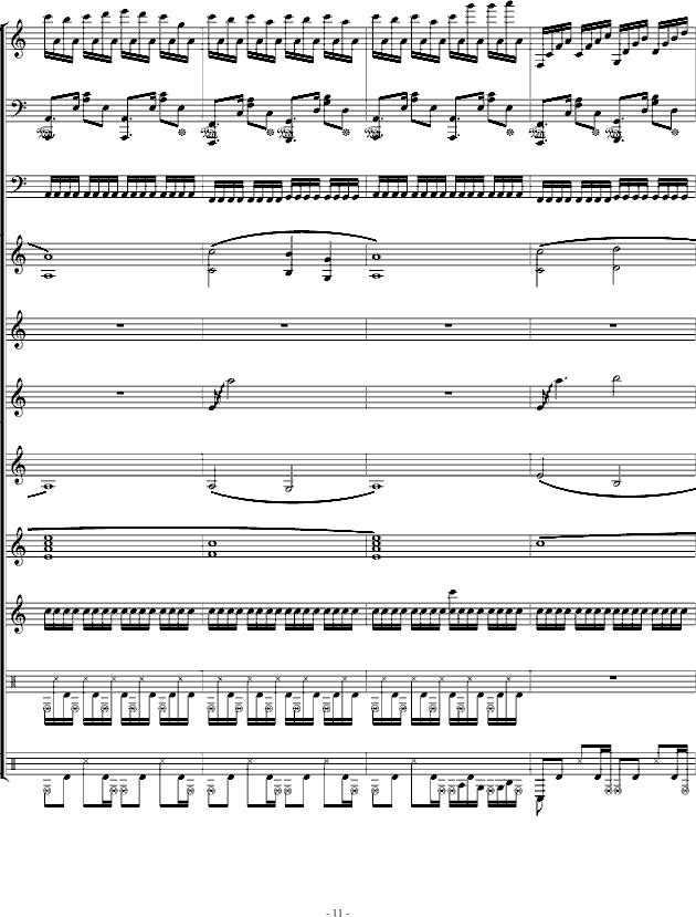虚伪的做作-钢琴谱(钢琴曲)-Melody、舟11