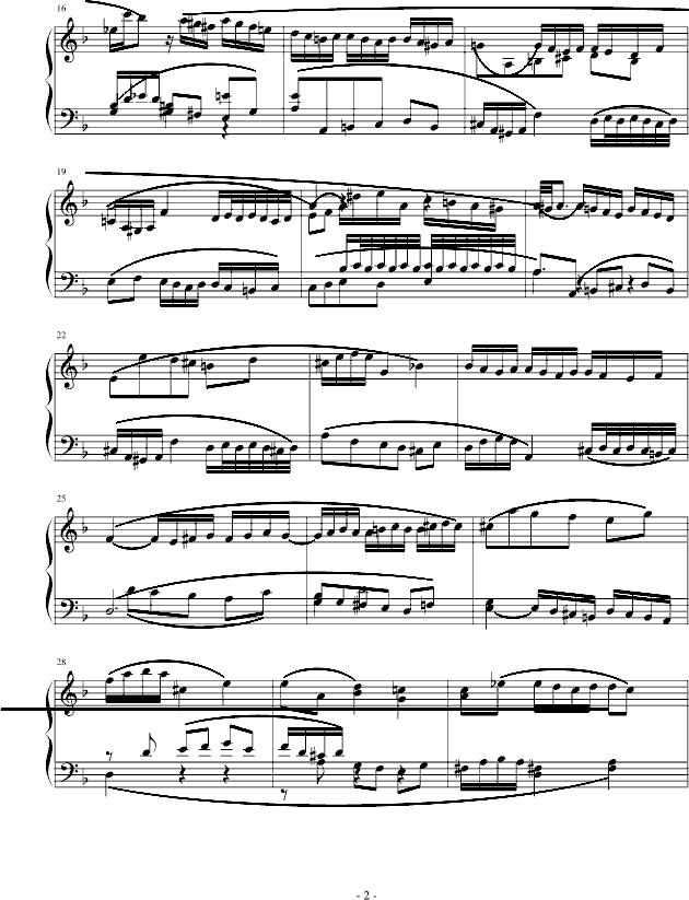 d小调赋格-钢琴谱(钢琴曲)-巴赫-P.E.Bach2
