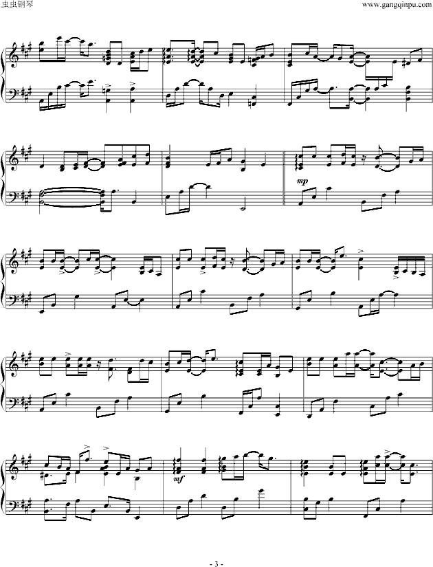 爱你爱到死 钢琴原版(海角七号插曲)-钢琴谱(钢琴曲)-吕胜斐3