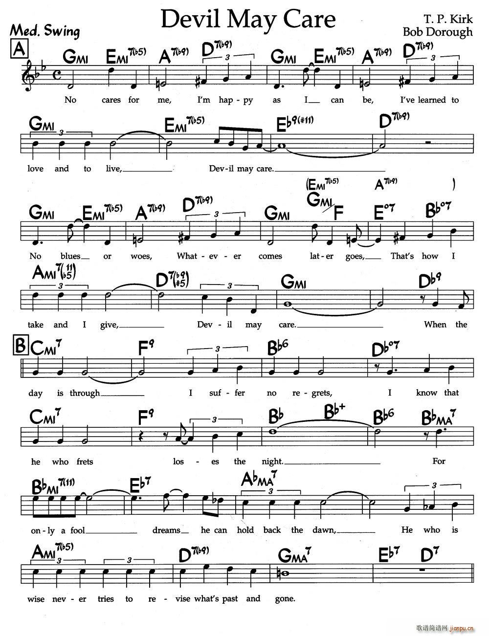 Devil May Care(爵士钢琴曲)1