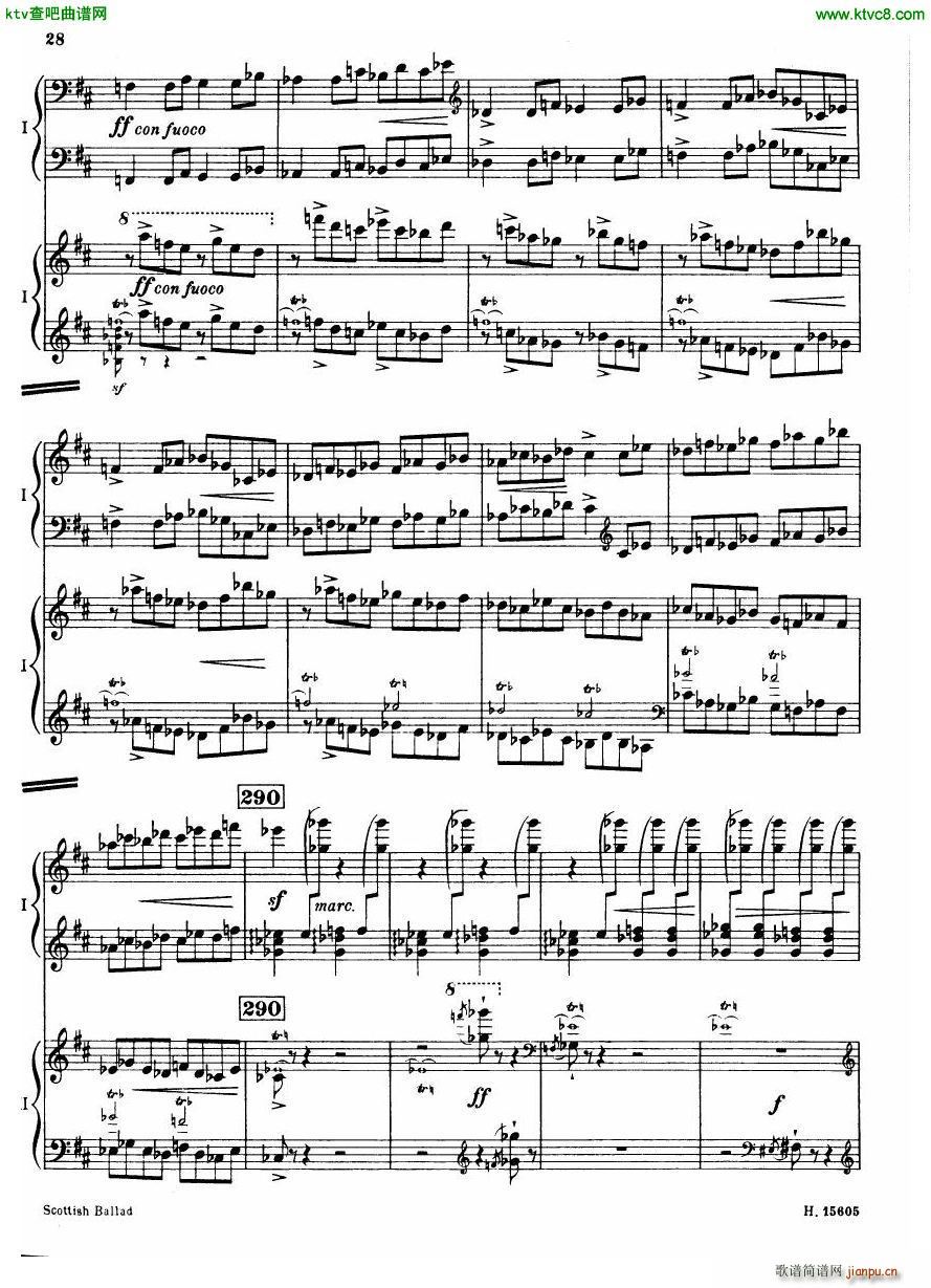 Britten Scottish Ballad op 26 arr for 2 pianos23