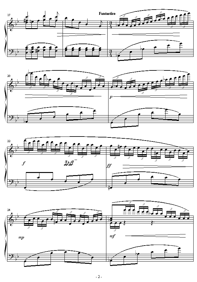 幻想曲第一章(前奏曲)-钢琴谱(钢琴曲)-乐侠2