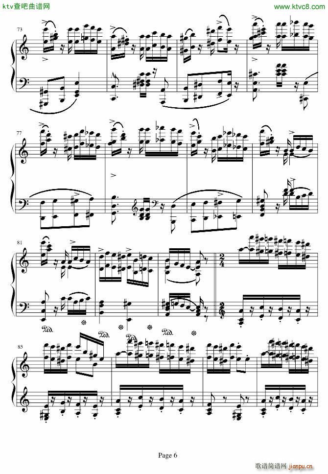 帕格尼尼大练习曲NO 6_李斯特6