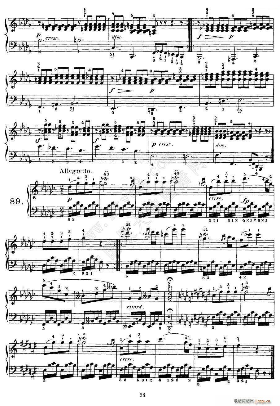 Czerny - 100 Progressive Studies Op 139（84―90）3