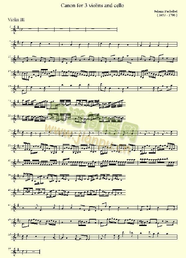 pachelbel`s canon for 3 violins and cello3