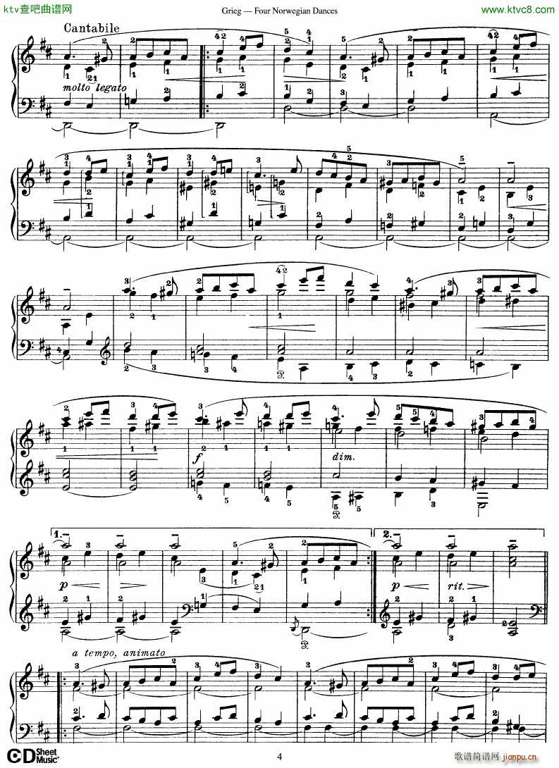 Grieg Four Norwegian Dances4