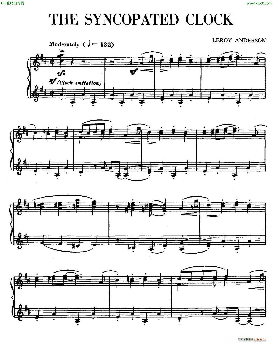 Anderson The Syncopated Clock piano1