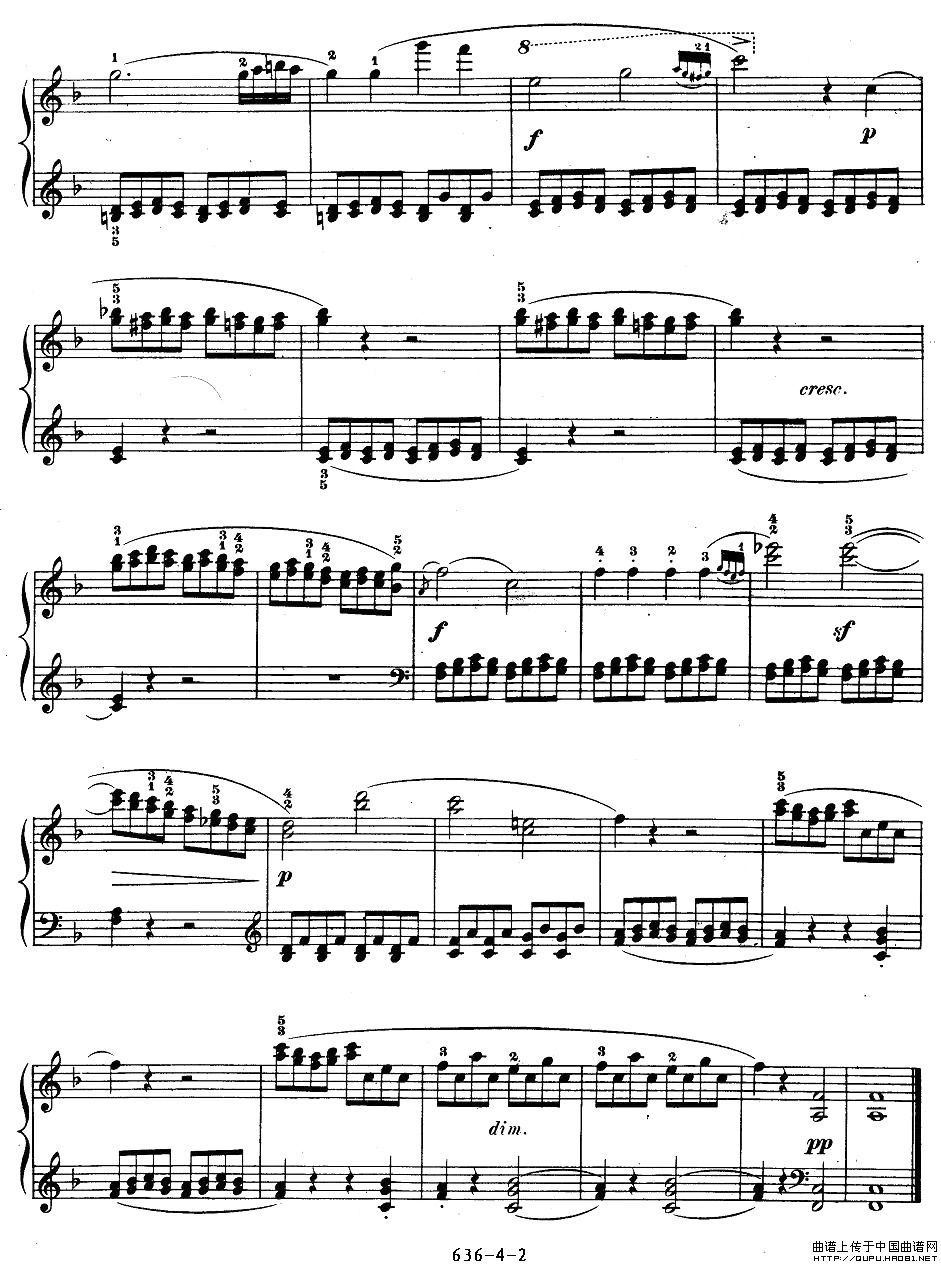 《车尔尼钢琴手指灵巧初步练习曲》OP.636-42