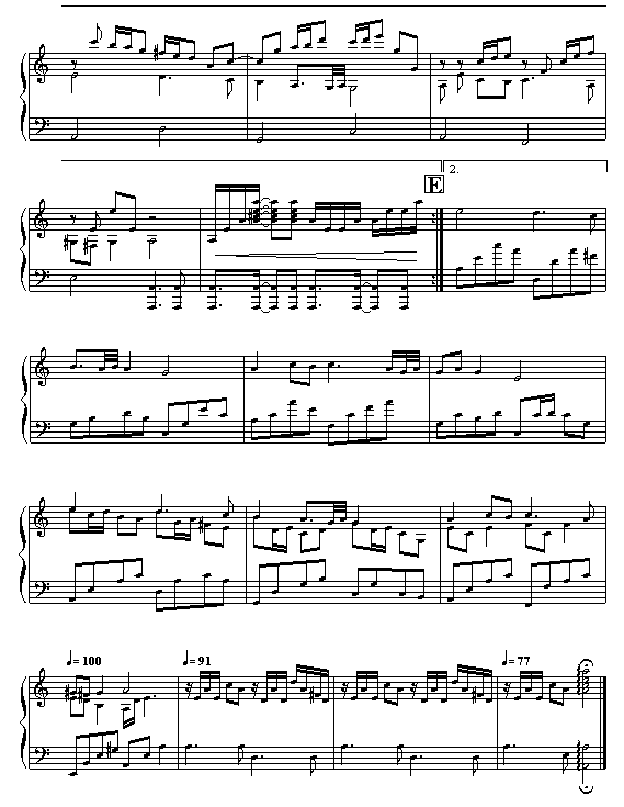 蓝色的爱-钢琴谱(钢琴曲)-克莱德曼4