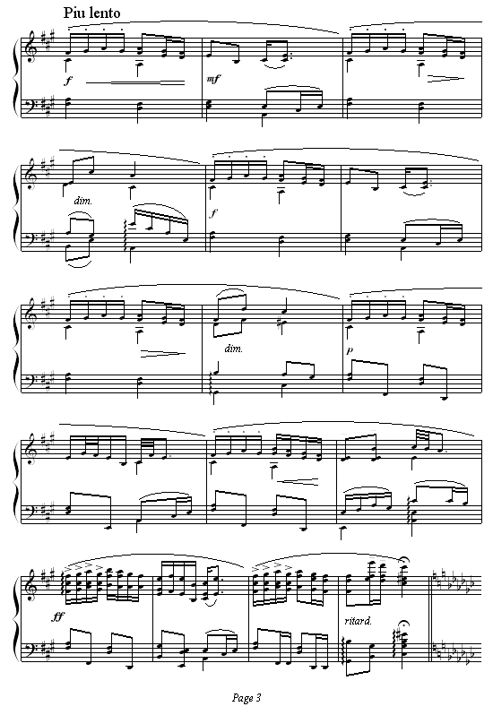 幽默曲-钢琴谱(钢琴曲)-德沃夏克3