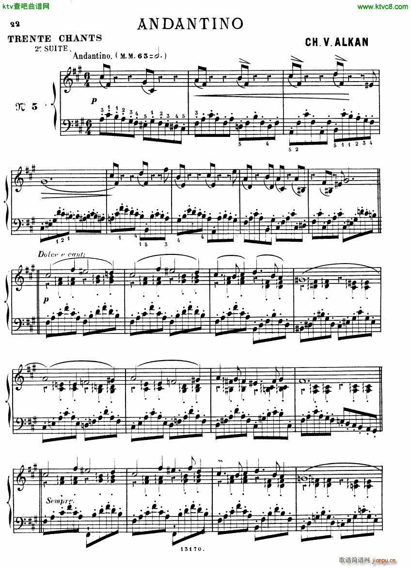 Alkan op 38b Deuxieme recueil de chants21