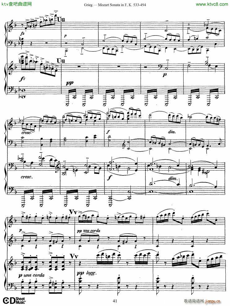 Grieg Sonata K 533 Mozart 2nd Piano Grieg41