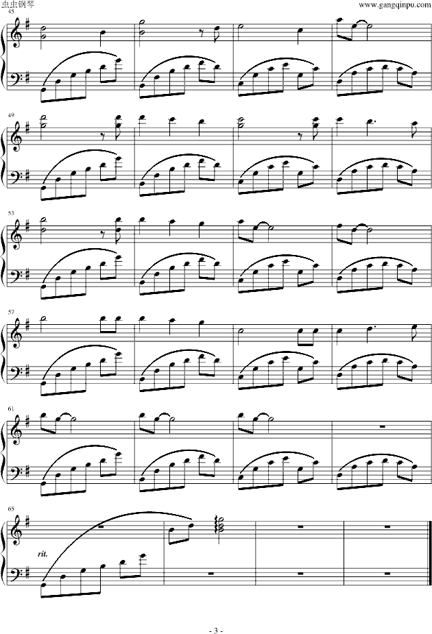 Try To Remember 简单版-钢琴谱(钢琴曲)-Brothers Four3