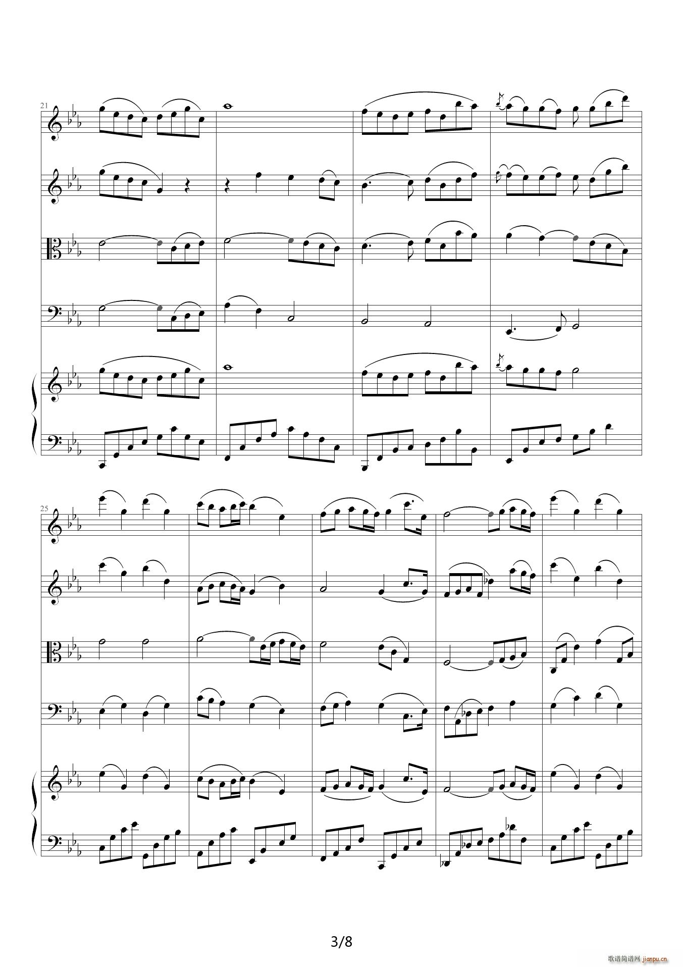 adagio in c minor 柔版 降E调3