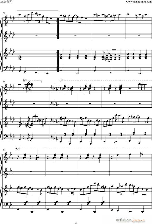 【小兔来了】，一首爵士插曲，四手联弹（有质保）_动漫影视4