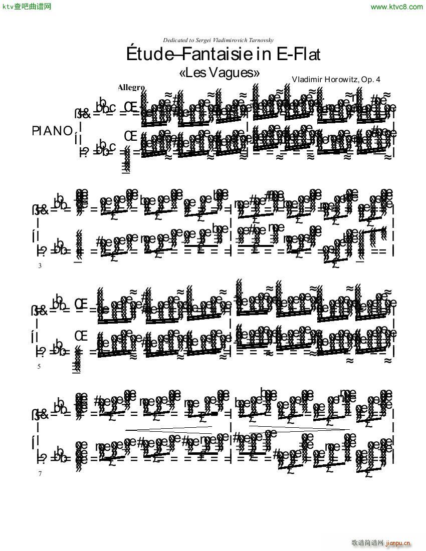 Horowitz etude fantasy les vagues op 41