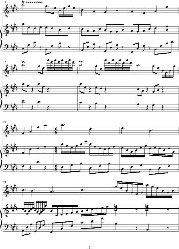 跨世时空的箫(三)-钢琴谱(钢琴曲)-血腥残阳2