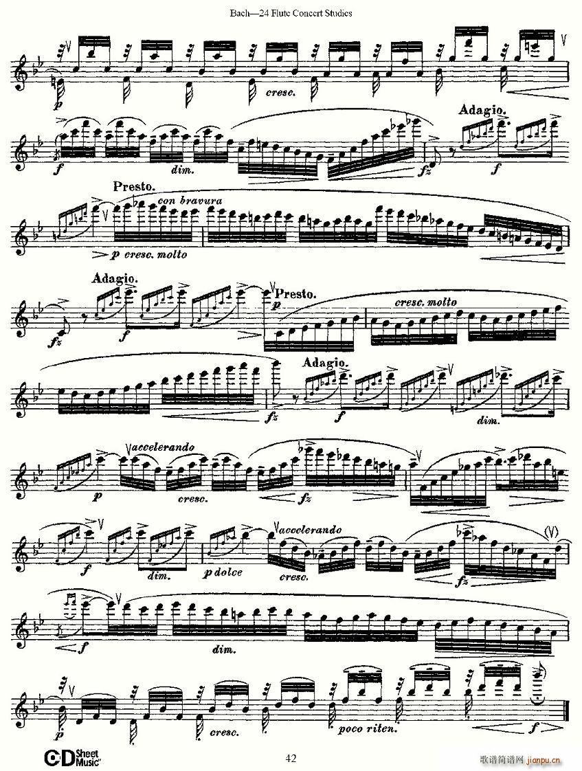 Bach-24 Flutc Concert Studies 之20―24（巴赫―24首长笛音乐会练习曲）6