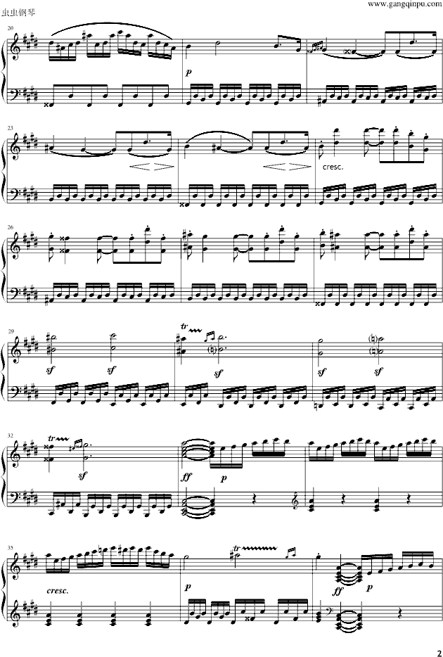 《月光奏鸣曲》第三乐章-雨田版-钢琴谱(钢琴曲)-贝多芬-beethoven2