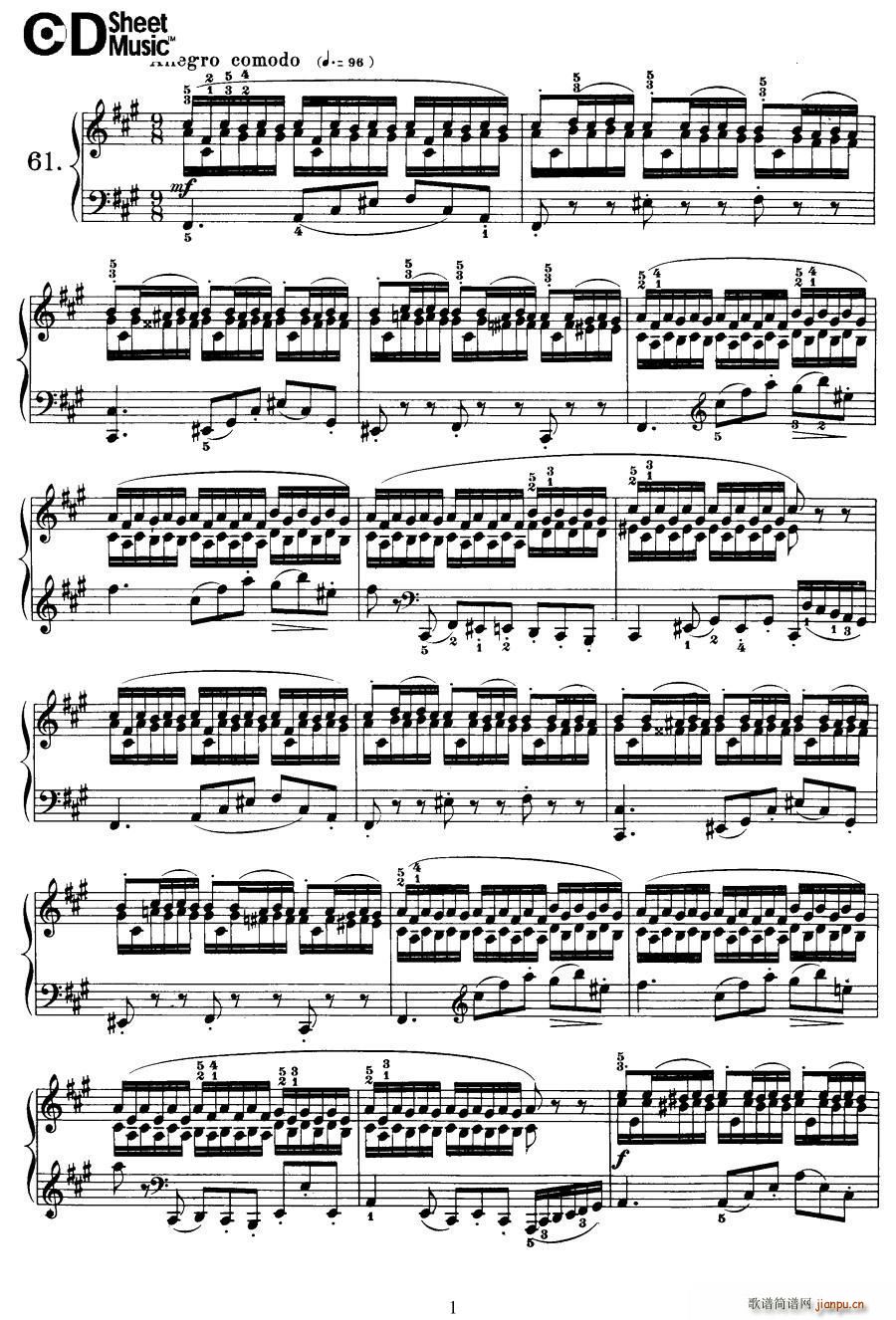 Cramer - 84 exercices(61―65)(克拉莫84首钢琴练习曲)1