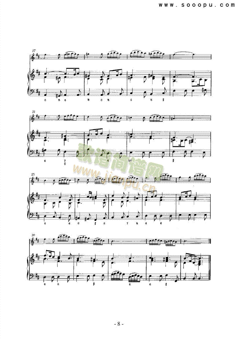 第六奏鸣曲（总谱） 管乐类 长笛8