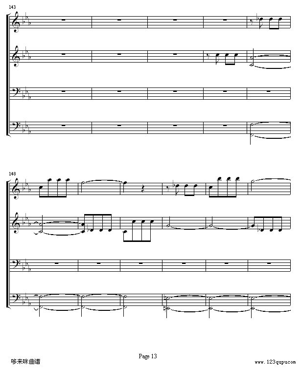 命运交响曲 -（钢琴4手联弹）-贝多芬13