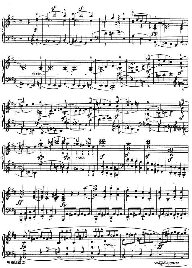 D大调第七钢琴奏鸣曲 - Op. 10 No--3-贝多芬3