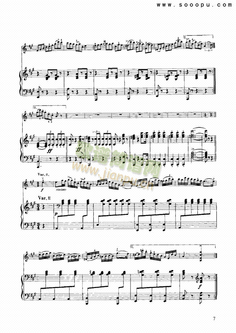主题与变奏随想曲第3首 弦乐类 小提琴7