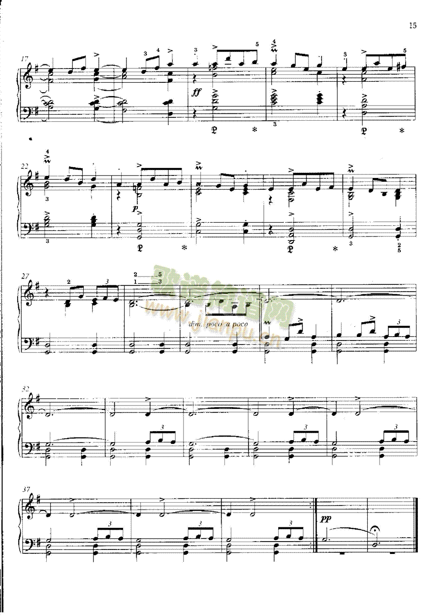 斯普林格舞曲―格里格(作品38之5) 键盘类 钢琴2