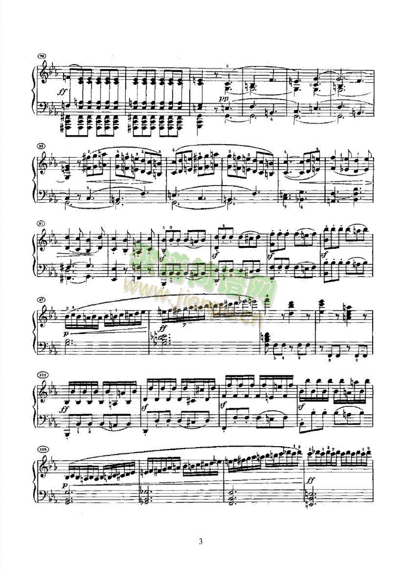 奏鸣曲(Opus7) 键盘类 钢琴3