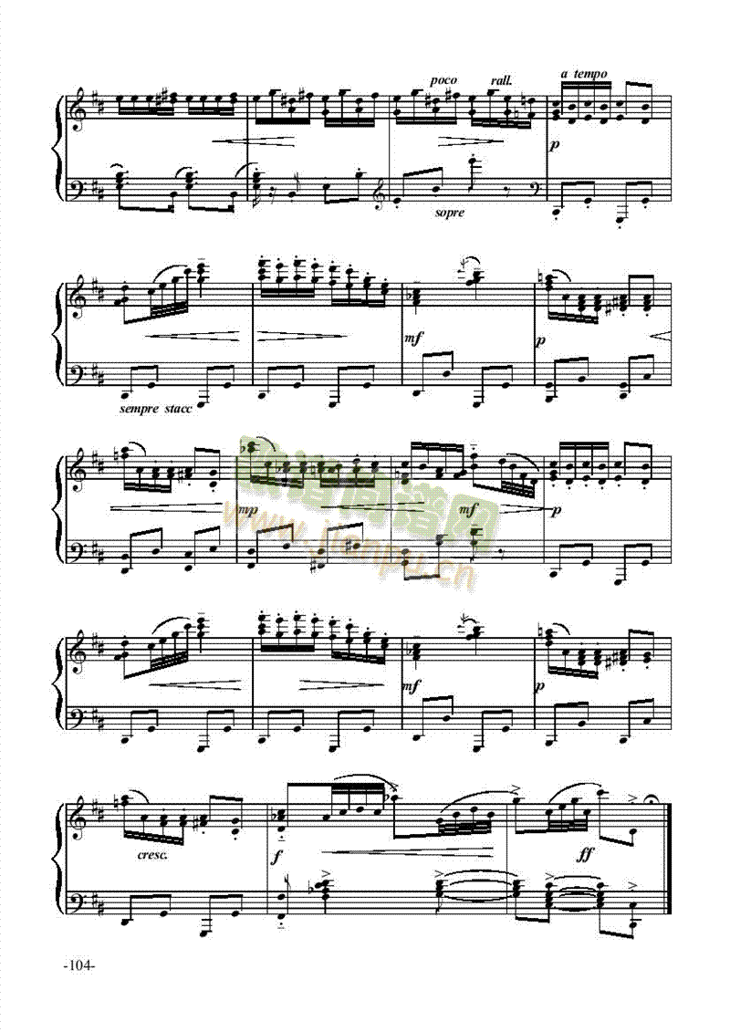 芦笛舞曲―玩具牧童们吹的牧笛―舞剧《胡桃夹子》 键盘类 钢琴8