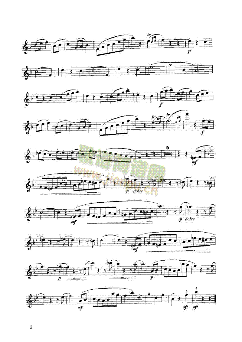 春之声圆舞曲 管乐类 长笛2