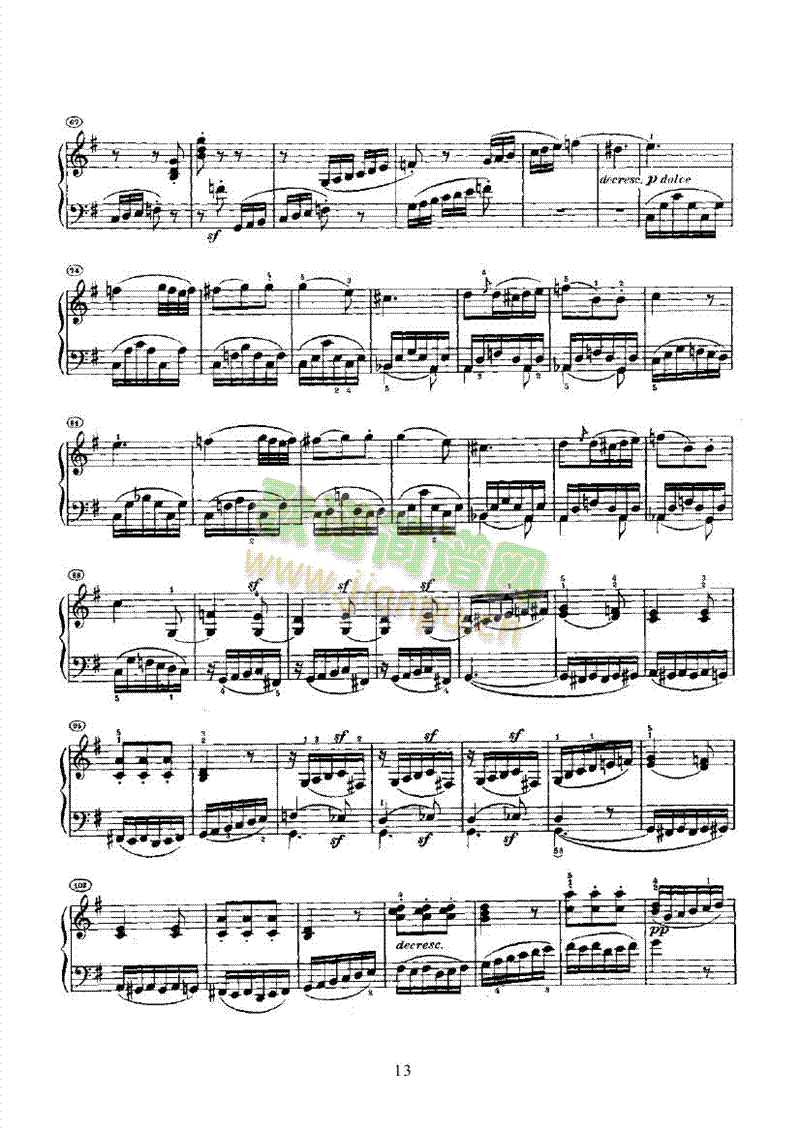 奏鸣曲(Opus14 Nr.2) 键盘类 钢琴13