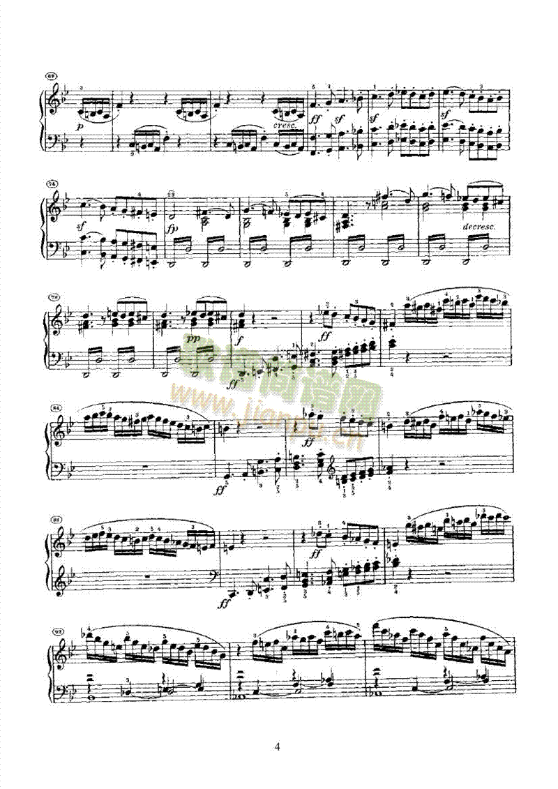 奏鸣曲(Opus22) 键盘类 钢琴4