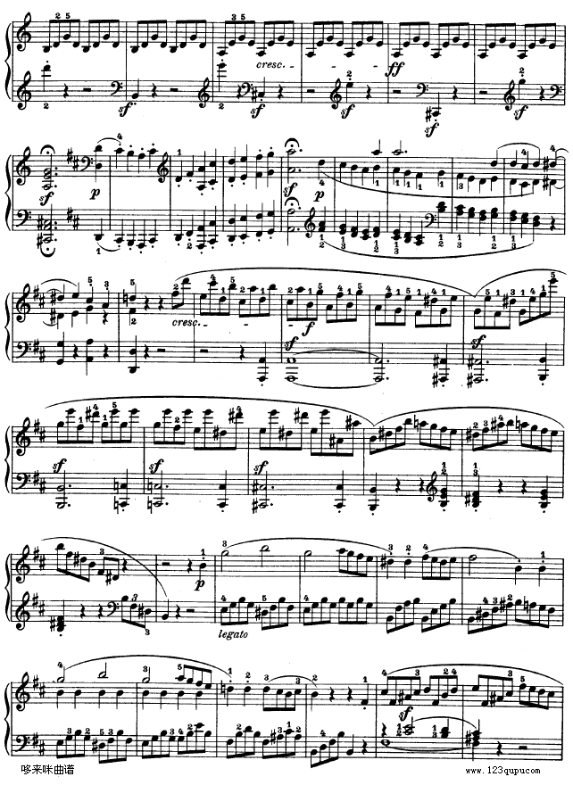 D大调第七钢琴奏鸣曲 - Op. 10 No--3-贝多芬6