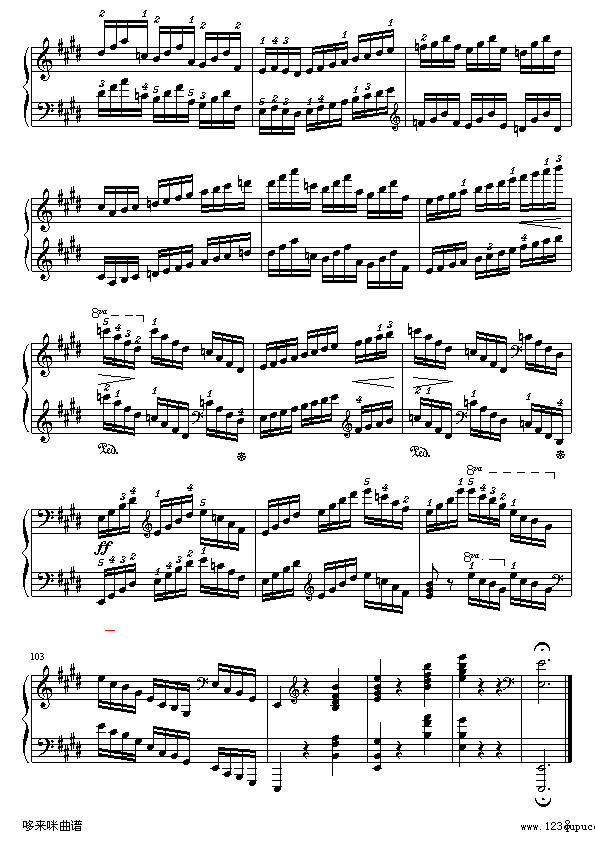 E大调练习曲-莫什科夫斯基8