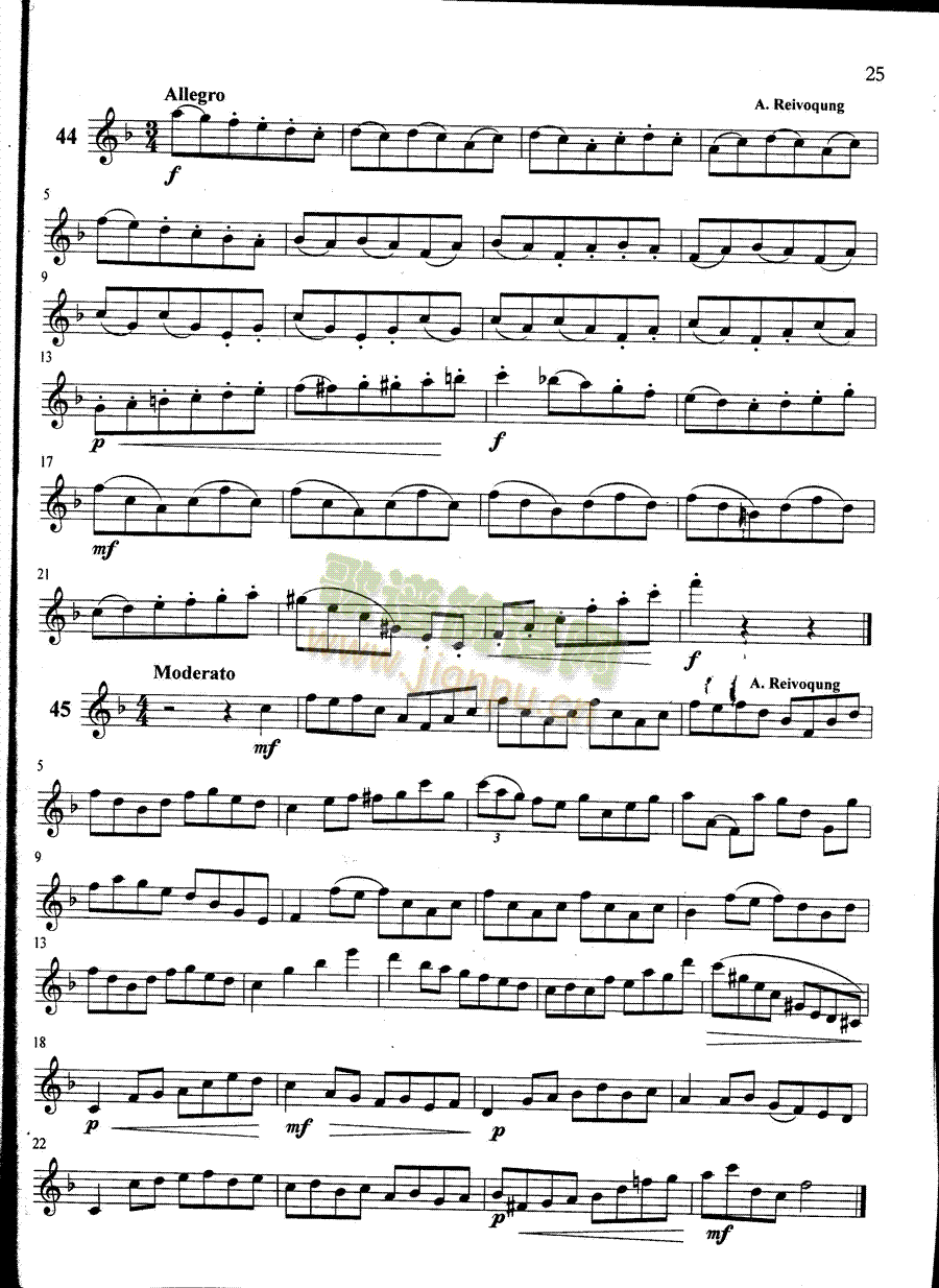 萨克斯管练习曲第100―025页1