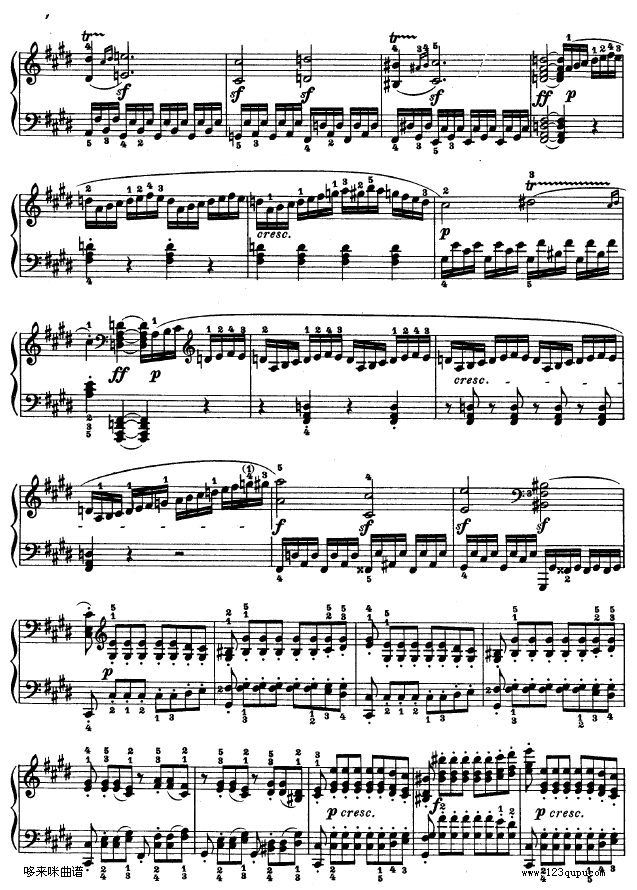 第十四钢琴奏鸣曲-《月光曲》-（Op.27 No.2）-贝多芬11