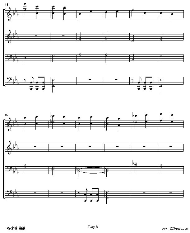 命运交响曲 -（钢琴4手联弹）-贝多芬8