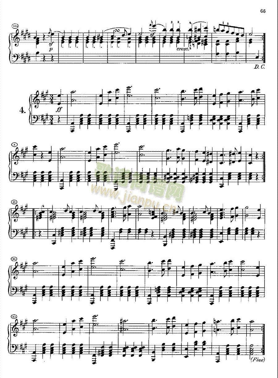 20首圆舞曲又名最后的圆舞曲opus127(身后出版).D146(1 键盘类 钢琴4