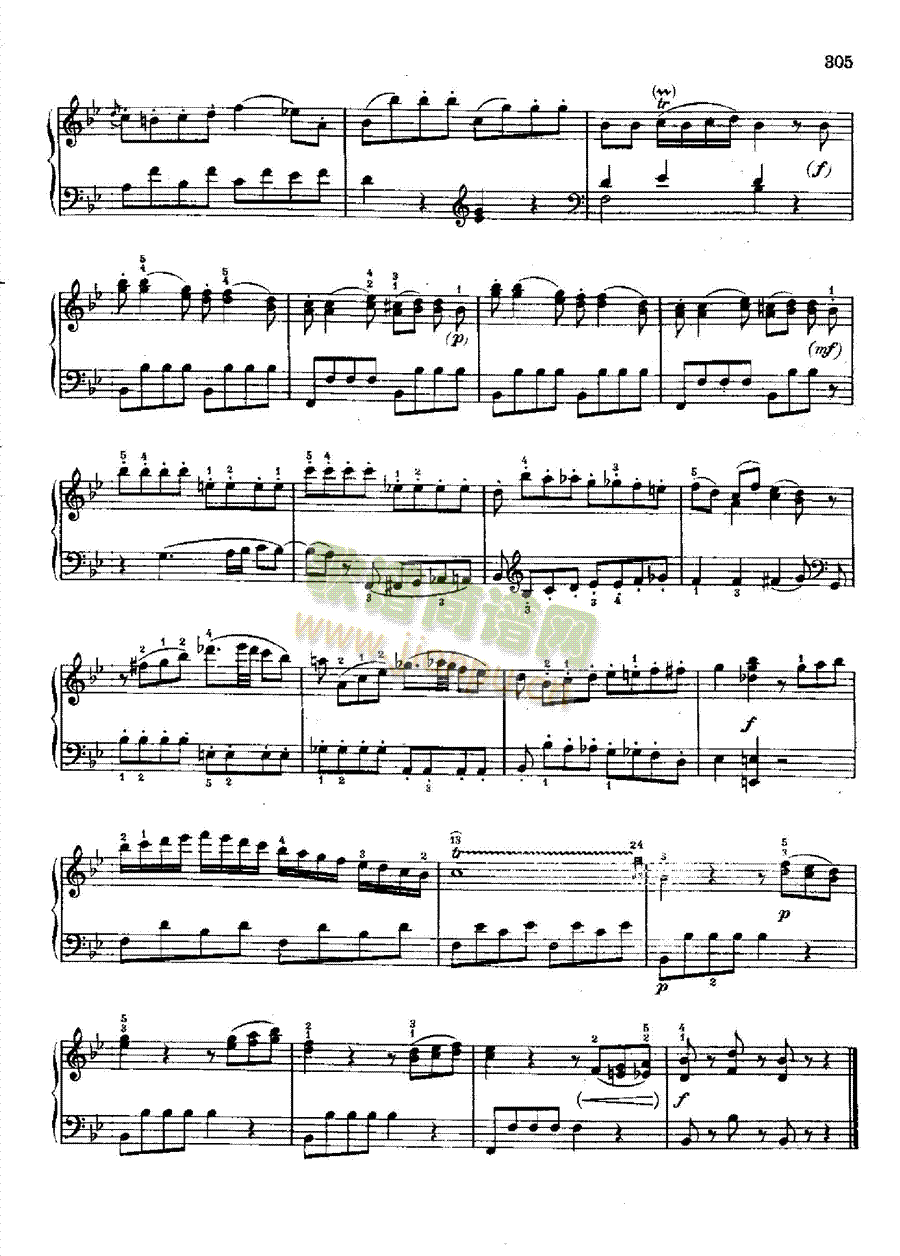奏鸣曲Nr.570 键盘类 钢琴12