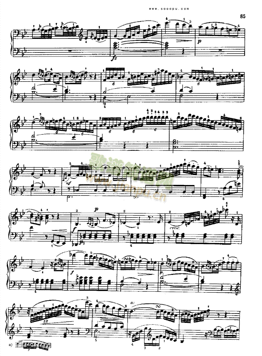 奏鸣曲九为冯.根青格夫人而作1789-1790 键盘类 钢琴11
