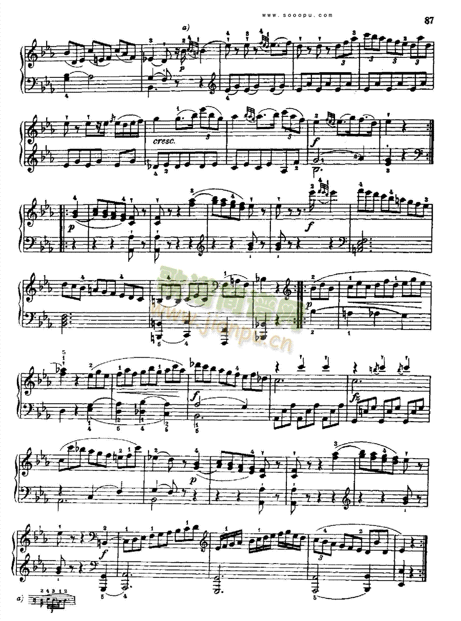 奏鸣曲九为冯.根青格夫人而作1789-1790 键盘类 钢琴13