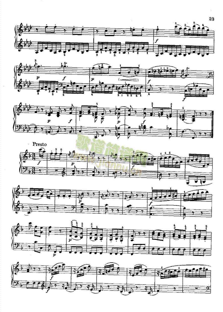 奏鸣曲Nr.280 键盘类 钢琴8