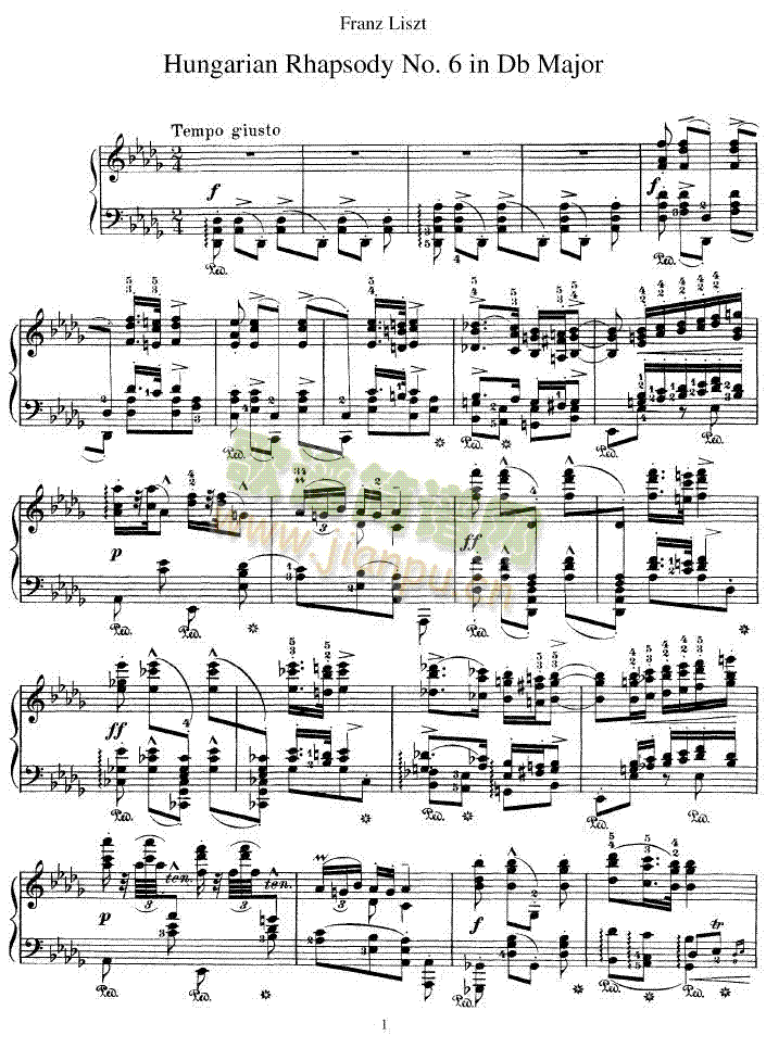 匈牙利狂想曲第六号1